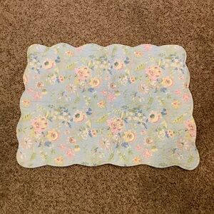 Pillow Sham 1 standard size quilted soft colors shabby chic cottage